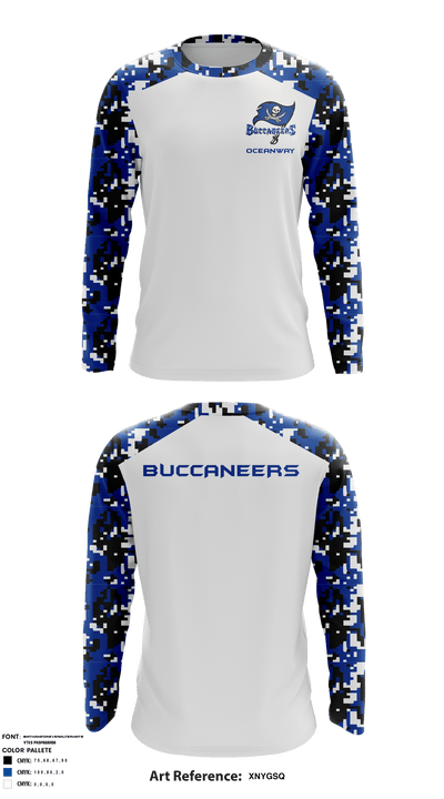 Oceanway Buccaneers 1510148 Long Sleeve Performance Shirt - 3