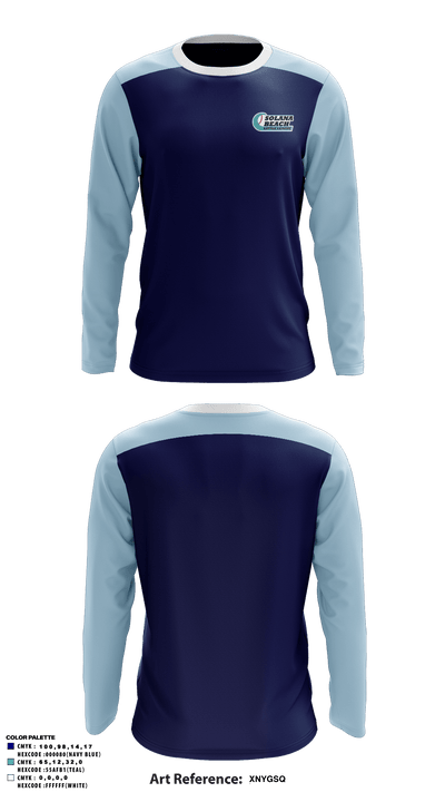 Solana Beach Little League 47564612 Long Sleeve Performance Shirt - 3
