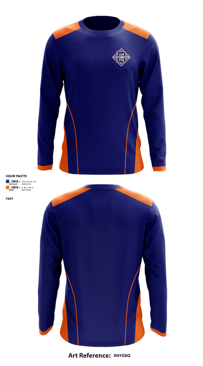 Delhi Minor Baseball Association 93957049 Long Sleeve Performance Shirt - 1