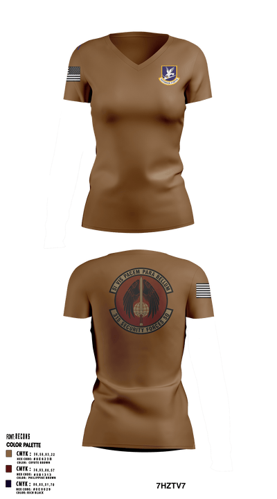 315th Security Forces 63257325 Women's Short Sleeve V-neck Shirt - 1