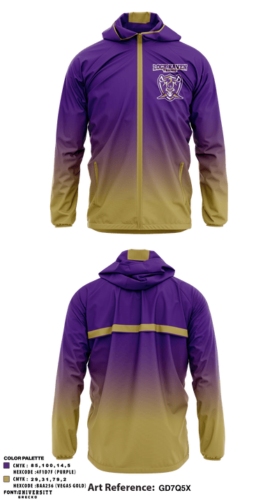 Loch Raven Senior High School Tennis 20144647 Windbreaker - 1