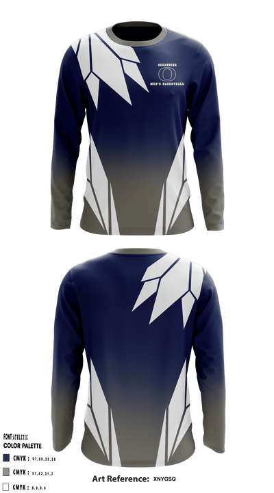 Oceanside High School Basketball 72358289 Long Sleeve Shooting Shirt - 1