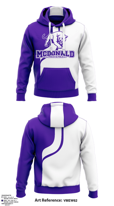 Mcdonald Junior High Track & Field 34814237 Hoodie - 1