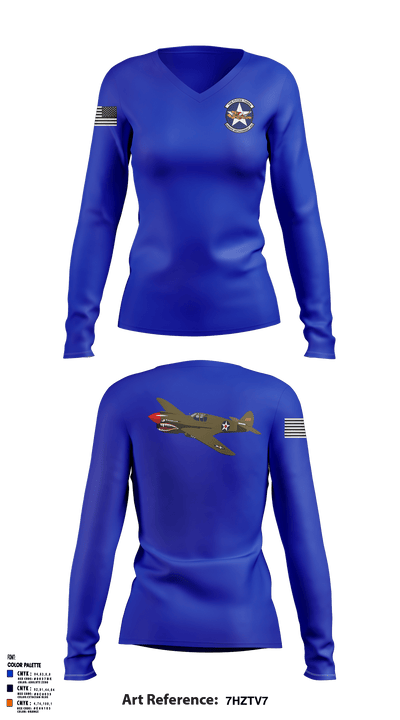 AFROTC Detachment 355 22016058 Women's Long Sleeve V-neck Shirt - 1