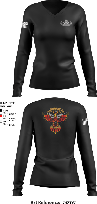 RENEGADES 10912012 Women's Long Sleeve V-neck Shirt - 1