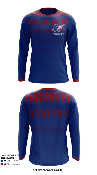Spring Grove Area Middle School Cross Country 24832260 Long Sleeve Performance Shirt - 1