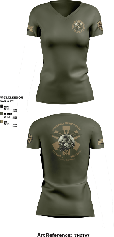 LMPD HSO TACMED 54774213 Women's Short Sleeve V-neck Shirt - 8
