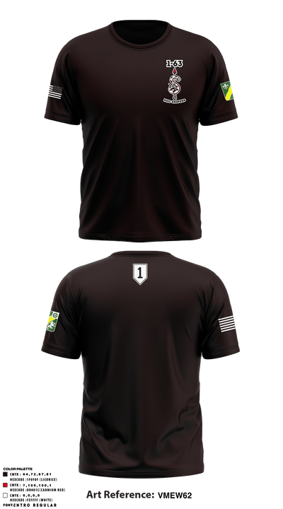 HHC 1-63AR Snipers 84221714 Short Sleeve Performance Shirt - 1