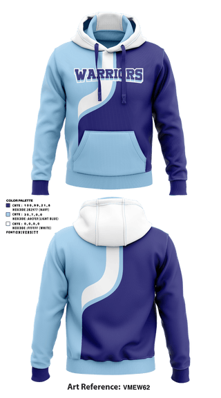 Hoodie, WARRIORS, Track & Field, Teamtime, Team time, sublimation, custom sports apparel, team uniforms, spirit wear, spiritwear, sports uniforms, custom shirts, team store, custom team store, fundraiser sports, apparel fundraiser
