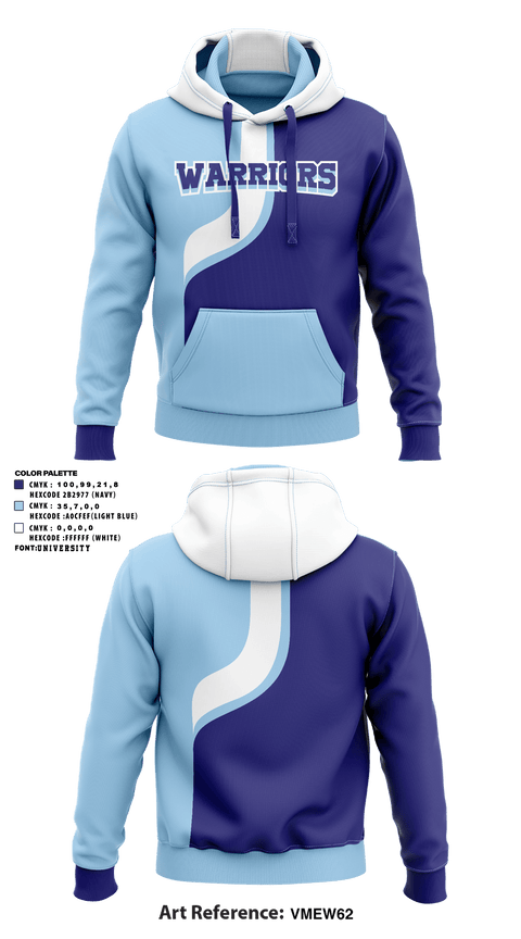 Hoodie, WARRIORS, Track & Field, Teamtime, Team time, sublimation, custom sports apparel, team uniforms, spirit wear, spiritwear, sports uniforms, custom shirts, team store, custom team store, fundraiser sports, apparel fundraiser