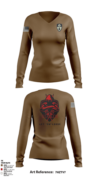 Women's Long Sleeve Vneck Shirt, , Army, Teamtime, Team time, sublimation, custom sports apparel, team uniforms, spirit wear, spiritwear, sports uniforms, custom shirts, team store, custom team store, fundraiser sports, apparel fundraiser