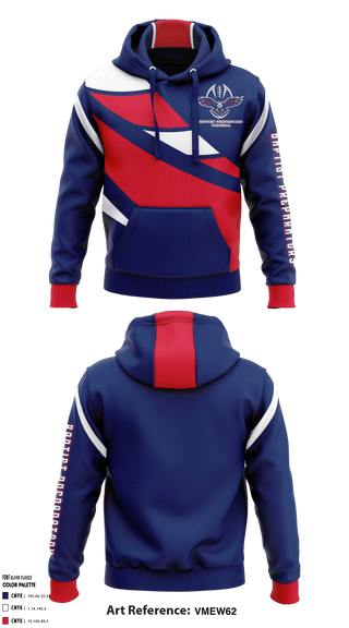 Hoodie, Baptist Preparatory Upper School Football, Football, Teamtime, Team time, sublimation, custom sports apparel, team uniforms, spirit wear, spiritwear, sports uniforms, custom shirts, team store, custom team store, fundraiser sports, apparel fundraiser