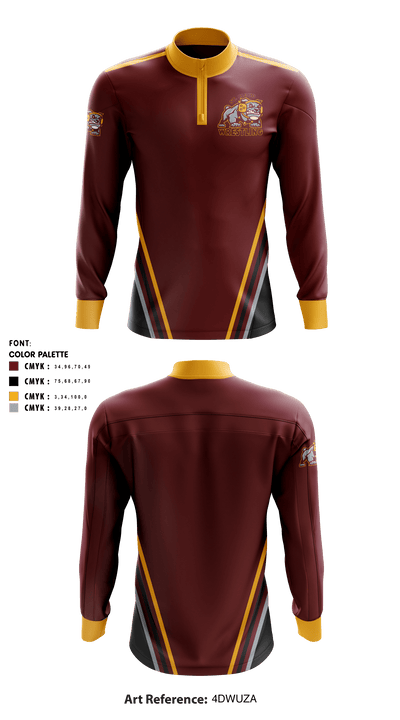 Saint Cloud High School wrestling 98098396 Quarter Zip Jacket - 2