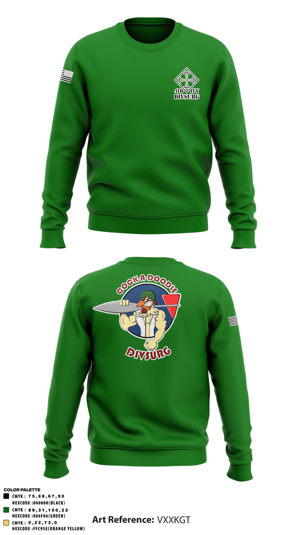 Crew Neck Sweatshirt, DIVSURG, 4ID, Army, Teamtime, Team time, sublimation, custom sports apparel, team uniforms, spirit wear, spiritwear, sports uniforms, custom shirts, team store, custom team store, fundraiser sports, apparel fundraiser