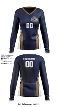 Delano High School Volleyball 14808465 Women's Long Sleeve V-neck Shirt - 1