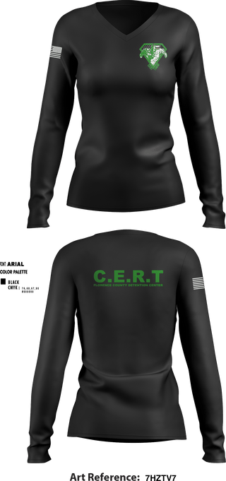 Women's Long Sleeve Vneck Shirt, , Police, Teamtime, Team time, sublimation, custom sports apparel, team uniforms, spirit wear, spiritwear, sports uniforms, custom shirts, team store, custom team store, fundraiser sports, apparel fundraiser