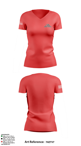 Women's Short Sleeve Vneck Shirt, , National Guard, Teamtime, Team time, sublimation, custom sports apparel, team uniforms, spirit wear, spiritwear, sports uniforms, custom shirts, team store, custom team store, fundraiser sports, apparel fundraiser