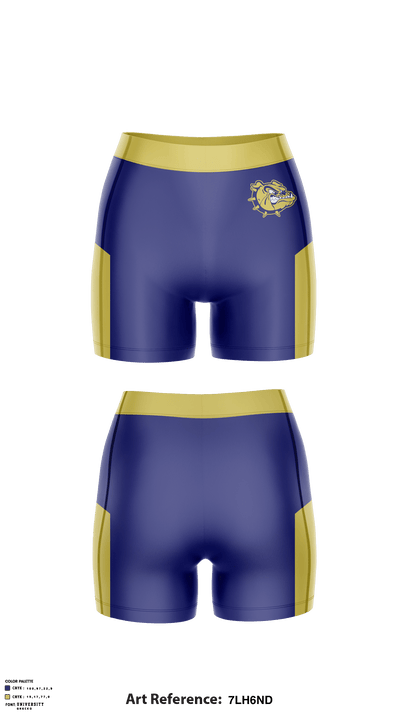 C D Hylton High School Wrestling 90168065 Women's Compression Shorts - 1