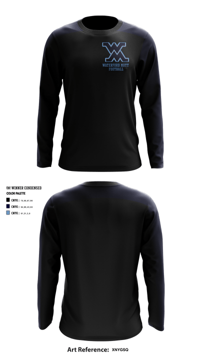 Waterford Mott High School Football 74116275 Long Sleeve Performance Shirt - 1
