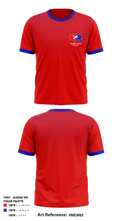 Wyoming Amateur Wrestling Association 77403720 Short Sleeve Rash Guard Shirt - 1