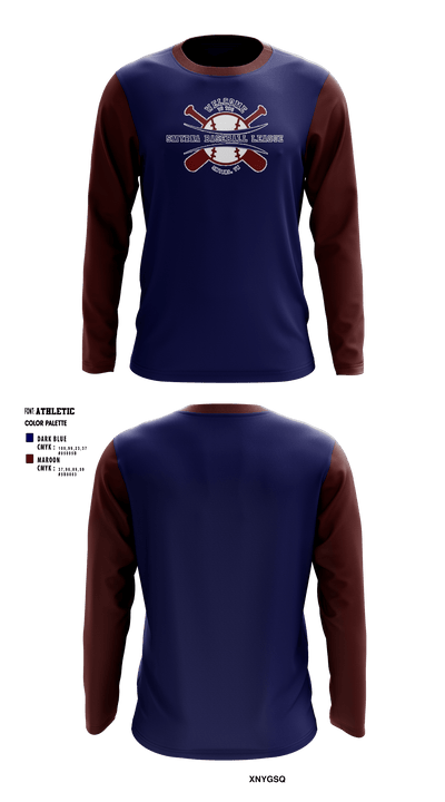 Smyrna Baseball League 88173557 Long Sleeve Performance Shirt - 1