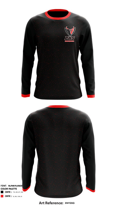 Pomona High School Cross Country 72810301 Long Sleeve Performance Shirt - 1