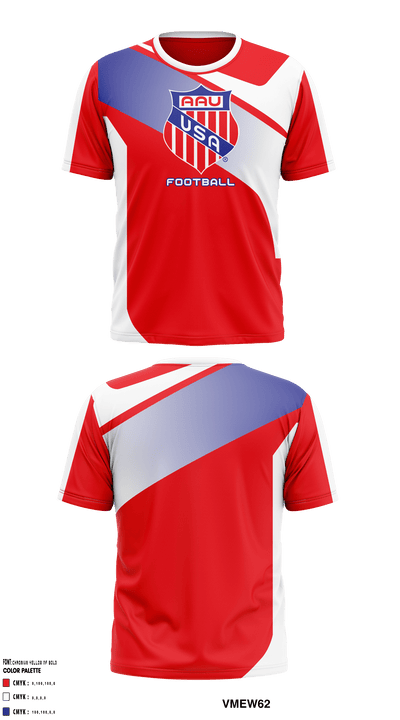AAU Football 42528964 Short Sleeve Performance Shirt - 1