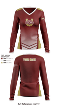 Brookwood High School Basketball 87022378 Women's Long Sleeve V-neck Shirt - 1