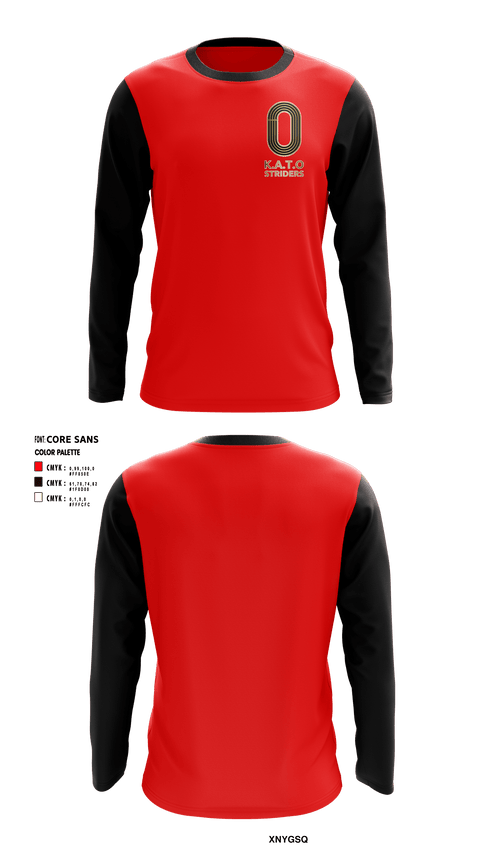 Long Sleeve Performance Shirt, K.A.T.O  STRIDERS, Track & Field, Teamtime, Team time, sublimation, custom sports apparel, team uniforms, spirit wear, spiritwear, sports uniforms, custom shirts, team store, custom team store, fundraiser sports, apparel fundraiser