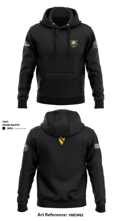 D CO, 3-227TH AHB, 1ACB, 1CD 23142996 Hoodie - 1