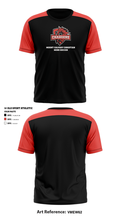 Mount Calvary Christian School Soccer 58279781 Short Sleeve Performance Shirt - 1