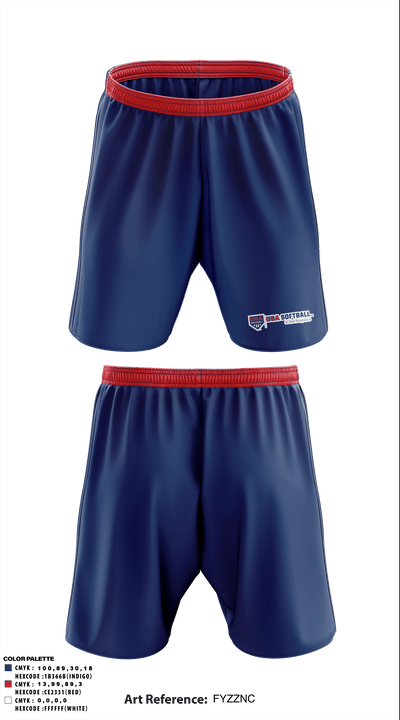 Usa Softball New Hampshire 15032759 Athletic Shorts With Pockets - 1