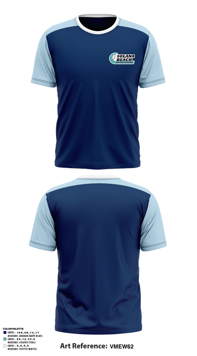 Solana Beach Little League 47564612 Short Sleeve Performance Shirt - 3