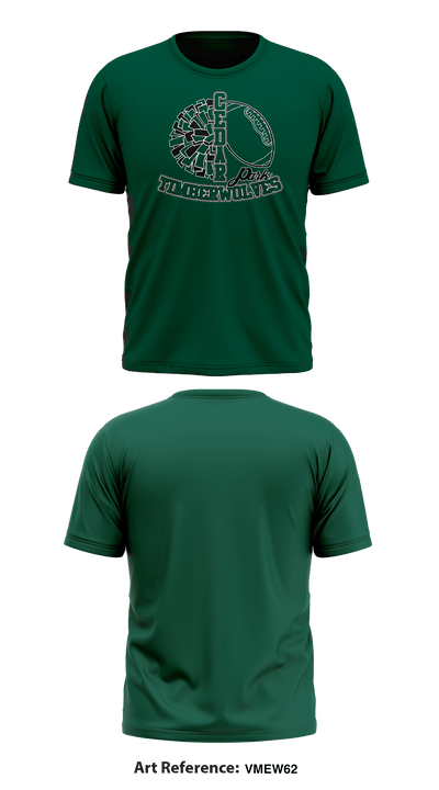 Cedar Park Timberwolves 13556335 Short Sleeve Performance Shirt - 3