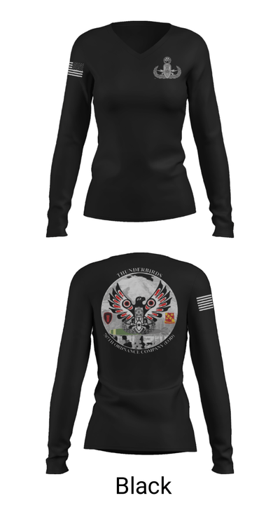 707th OD CO (EOD) 59109694 Women's Long Sleeve V-neck Shirt - 46