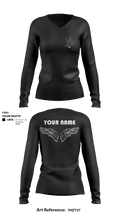 EnL 22806927 Women's Long Sleeve V-neck Shirt - 1