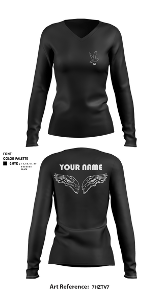 Women's Long Sleeve Vneck Shirt, EnL, Men's Volleyball, Teamtime, Team time, sublimation, custom sports apparel, team uniforms, spirit wear, spiritwear, sports uniforms, custom shirts, team store, custom team store, fundraiser sports, apparel fundraiser