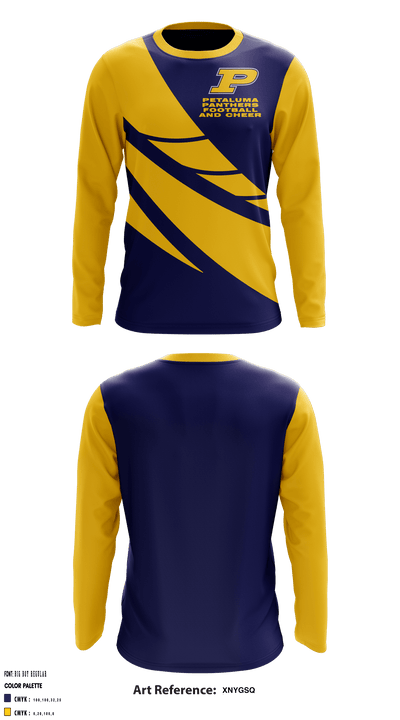 Petaluma Panthers Football And Cheer 2118374 Long Sleeve Performance Shirt - 1