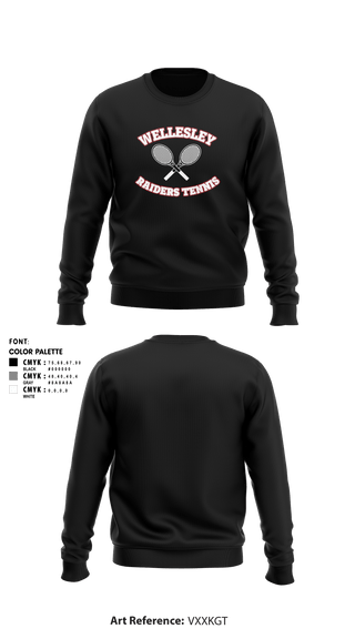 Crew Neck Sweatshirt, Girls Wellsesley Tennis, Tennis, Teamtime, Team time, sublimation, custom sports apparel, team uniforms, spirit wear, spiritwear, sports uniforms, custom shirts, team store, custom team store, fundraiser sports, apparel fundraiser