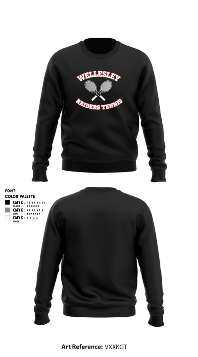 Girls Wellsesley Tennis 21694647 Crew Neck Sweatshirt - 1