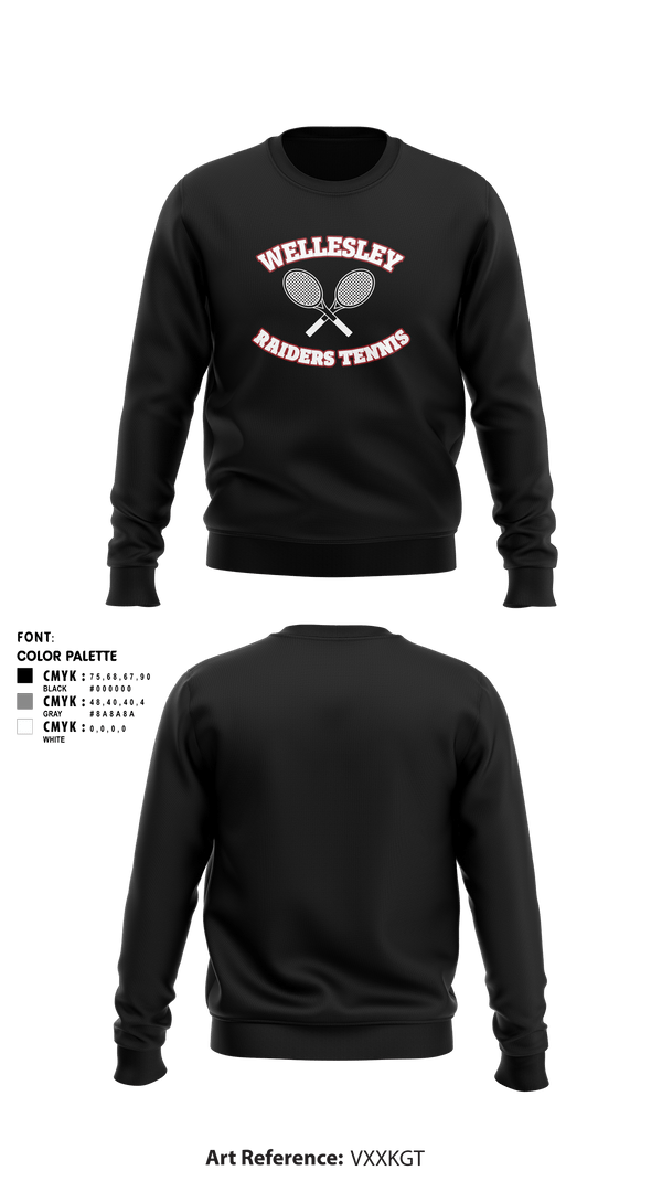 Crew Neck Sweatshirt, Girls Wellsesley Tennis, Tennis, Teamtime, Team time, sublimation, custom sports apparel, team uniforms, spirit wear, spiritwear, sports uniforms, custom shirts, team store, custom team store, fundraiser sports, apparel fundraiser