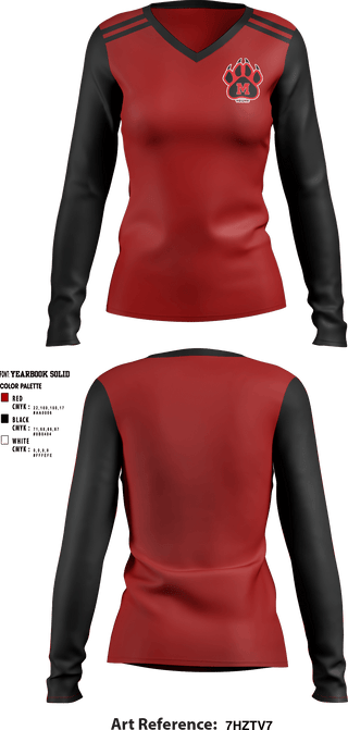 Women's Long Sleeve Vneck Shirt, Maypearl Youth Baseball & Softball, Baseball, Teamtime, Team time, sublimation, custom sports apparel, team uniforms, spirit wear, spiritwear, sports uniforms, custom shirts, team store, custom team store, fundraiser sports, apparel fundraiser