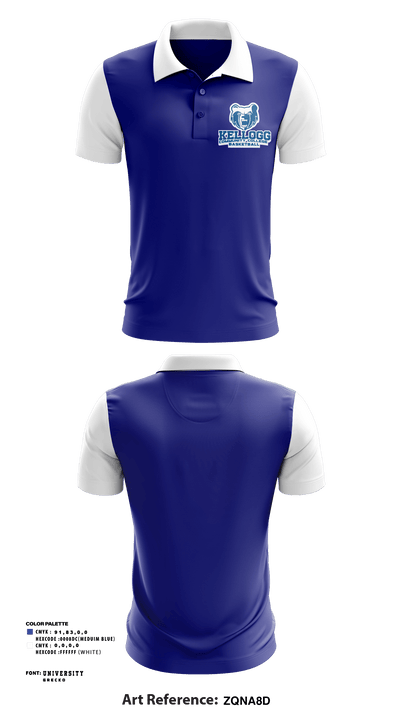 Kellogg Community College Basketball 22163643 Short Sleeve Performance Polo - 1