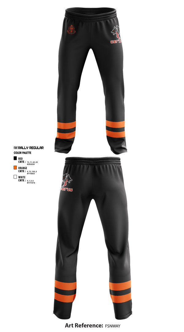Sweatpants, Cerberus, Ice Hockey, Teamtime, Team time, sublimation, custom sports apparel, team uniforms, spirit wear, spiritwear, sports uniforms, custom shirts, team store, custom team store, fundraiser sports, apparel fundraiser