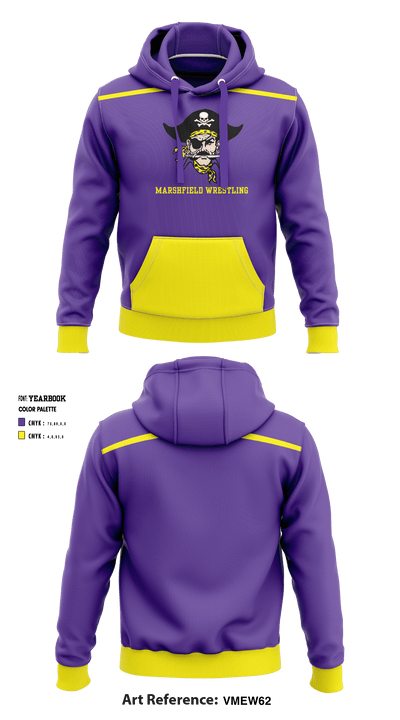 Marshfield High School Wrestling 37612637 Hoodie - 1