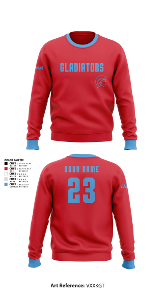 Crew Neck Sweatshirt, Gladiator Gold, Baseball, Teamtime, Team time, sublimation, custom sports apparel, team uniforms, spirit wear, spiritwear, sports uniforms, custom shirts, team store, custom team store, fundraiser sports, apparel fundraiser