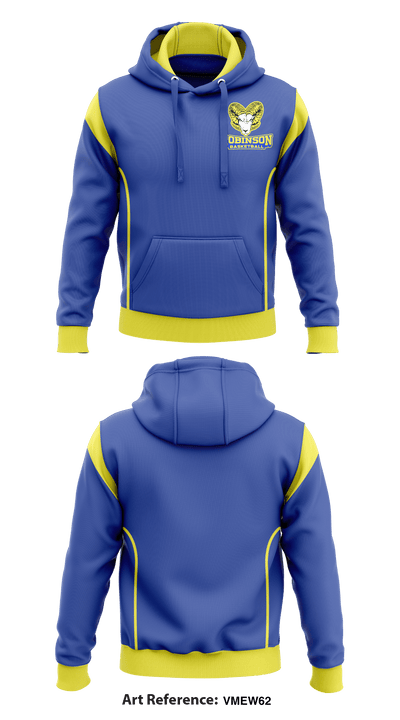 Robinson Secondary School Basketball 28929253 Hoodie - 1