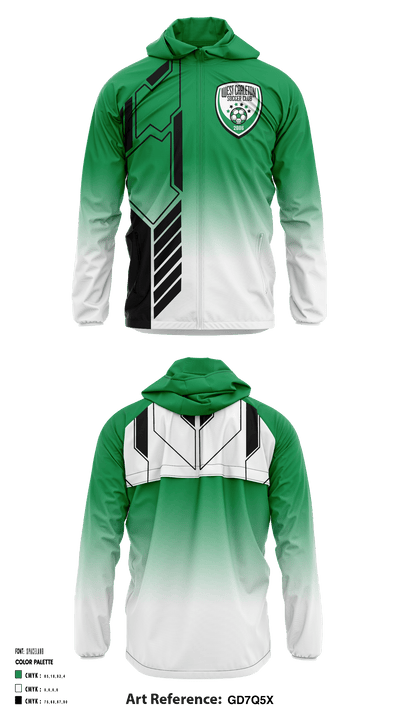 West Carleton Soccer Club 81432977 Windbreaker - 1