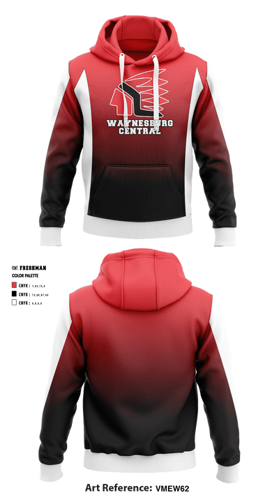 Waynesburg Central High School Cheer 6934870 Hoodie - 1