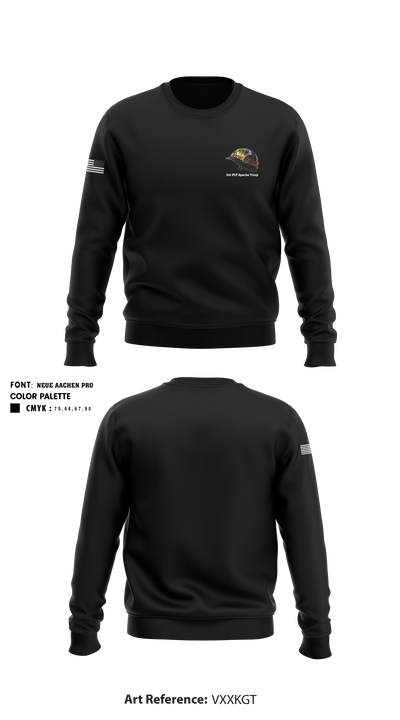 3rd PLT Apache Troop 19116585 Crew Neck Sweatshirt - 1